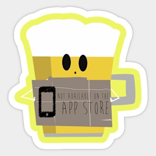 Beer: not available on the App Store Sticker